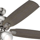 52 Inch Indoor Ceiling Fan With LED Lighting Brushed Nickel