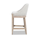 Newport - Coastal Curved Back Upholstered Counter Stool - Gray
