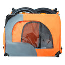Outdoor Heavy Duty Collapsible Pet Bike Trailer with 16-Inch All-Terrain Wheels & Universal Hitch – Foldable Dog/Cargo Carrier Cart for Bicycles, orange