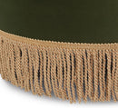 24 Inch Round PremiumQualityTextured Woven Upholstered Ottoman