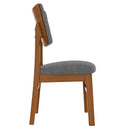 Dining Chairs Set of 4, Wooden Dining Chair Armless, Mid-Century Modern Upholstered Linen Seat Cushion Dining Room Chair for Home Kitchen Dining Room Restaurant