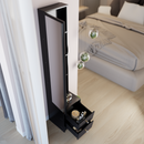 Length 11.8' x Width 15.7' x Height 63' Simple Stylish Dressing Mirror Cabinet, Full Body Mirror Cabinet, Extra Large Mirror, Multi Layer High Capacity Storage, Use Alone or In Conjunction With Vanity