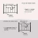 Victorian Twin Size Metal Bed Frame with Adjustable Headboard