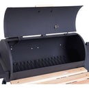 48" Steel Portable Backyard Charcoal BBQ Grill and Offset Smoker Combo with Wheels