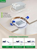24 Pack 6 Inch LED Recessed Ceiling Light With Junction Box 5CCT Adjustable Dimmable Downlight