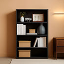 Vasagle Custos 3 Tier Ebony Bookshelf With Adjustable Shelves