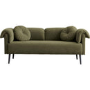 68.5"Modern Lamb Wool Sofa With Decorative Throw Pillows for Small Spaces