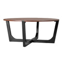 ACACIA SOLID WOOD COFFEE TABLE,BROWN & BLACK COLOR