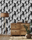 Black and White Parrots Wallpaper