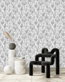 Black and White Indian Pattern Wallpaper