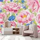Voguish Brightly Pink Flowers Wallpaper