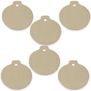 3.25-Inch Unfinished Wooden Christmas Ornament Cutouts for DIY Crafts: Set of 6