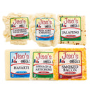 Cheese 6 Piece Sampler | Garlic Pepper, Cheddar, Havarti, Jalapeno, Spinach & Artichoke, Bacon | Jisa's Farmstead Cheese
