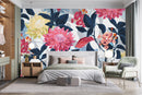 Voguish Pink and Yellow Flowers Wallpaper