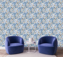 Modish Blue Abstract Design Wallpaper