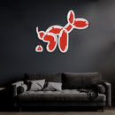 UV Printed Dog Neon Sign, Neon Wall Art, Neon Light Sign, UV Print Neon Sign