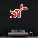 UV Printed Dog Neon Sign, Neon Wall Art, Neon Light Sign, UV Print Neon Sign