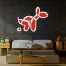 UV Printed Dog Neon Sign, Neon Wall Art, Neon Light Sign, UV Print Neon Sign