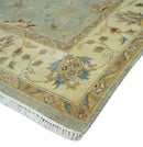6x8 Fine Hand Knotted Silver and Ivory Traditional Vintage Persian Style Antique Wool Rug