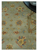6x8 Fine Hand Knotted Silver and Ivory Traditional Vintage Persian Style Antique Wool Rug