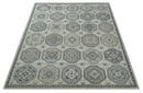 Custom Made Hand Knotted Turkish Beige and Gray Area Wool Rug