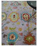Pink and Beige Vibrant Colorful Hand knotted Traditional Oushak  Area Rug