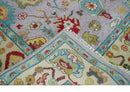 Pink and Beige Vibrant Colorful Hand knotted Traditional Oushak  Area Rug