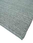 6x9 and 8x10 Solid Gray Wool Blend Felted Chunky Hand Woven Area Rug