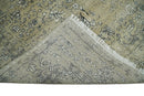 6x9 Fine Hand Knotted Beige and Black Traditional Vintage Persian Style Antique Wool Rug