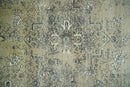 6x9 Fine Hand Knotted Beige and Black Traditional Vintage Persian Style Antique Wool Rug