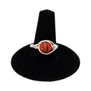 Silver Wire-Wrapped Red Jasper Ring | Size 9