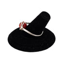 Silver Wire-Wrapped Red Jasper Ring | Size 9