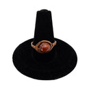 Copper Wire-Wrapped Fire Agate Ring | Size 7