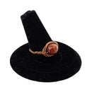 Copper Wire-Wrapped Fire Agate Ring | Size 7