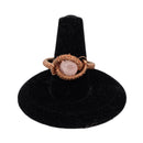 Copper Wire-Wrapped Rose Quartz Ring | Size 10