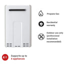 7.5 GPM Residential Outdoor Propane Non Condensing Tankless Water Heater (SAK28107)