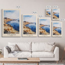 Caldera, Chile Watercolor Print, Vacation Gift, Chile Wall Art, Beach Painting, Beach Decor, Large Wall Art, Wood Frame Art