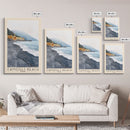 Camogli Beach, Italy Watercolor Beach Print, Vacation Gift, Italy Wall Art, Framed Canvas Print, Framed Beach Painting