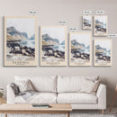 Kearvaig, Scotland Watercolor Print, Vacation Gift, Scotland Wall Art, Beach Painting, Beach Decor, Large Wall Art, Wood Frame Art
