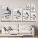 Playa Maguana, Cuba Watercolor Beach Print, Vacation Gift, Cuba Wall Art, Framed Canvas Print, Framed Beach Painting