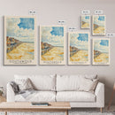 Southwold, United Kingdom Watercolor Print, Vacation Gift, United Kingdom Wall Art, Beach Painting, Beach Decor, Large Wall Art, Wood Frame Art
