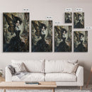 Dark Gothic Fairy with Butterfly Wings| Halloween Wall Art | Spooky Home Decor | Creepy Gothic Fairy Painting | Framed Canvas Print