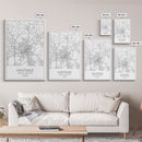 Huntsville Street Map, Alabama Map, City Map Art, Minimalist Art, Wall Art, Canvas Print, Travel Art, Gift For Dad, Unique Wall Art