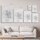 Lincoln Street Map, Nebraska Map, City Map Art, Modern Wall Art, Wall Art, Canvas Print, Travel Wall Decor, Black And White Art, Wife Gift