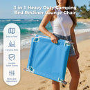 Ainfox Folding Chaise Lounge Chair, Patio Sun Tanning Lounger Reclining Back