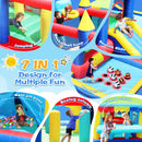 7-In-1 Inflatable Bounce House With Ball Pit, Obstacles And Bouncy Castle (SAK50823)