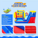 7-in-1 Inflatable Water Park with Slide, Pool, And Bounce House (SAK74216)