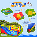 7-in-1 Inflatable Water Park with Slide, Pool, And Bounce House (SAK74216)