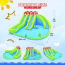 7-In-1 Inflatable Water Park With Triple Slides, Water Gun, And Climbing Wall (SAK98134)