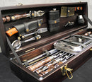 “Wild Boar" Camping Accessories BBQ Skewers Set  in a Wooden Case, 37 items